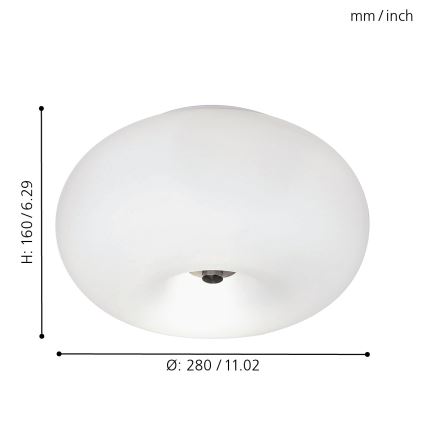 EGLO - Deckenleuchte OPTICA 2xE27/60W d 28 cm