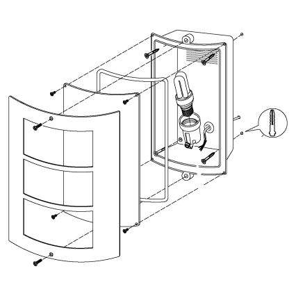 Eglo - Außenwandleuchte 1xE27/15W/230V IP44