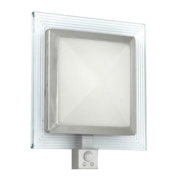 EGLO 88163 - Wandleuchte mit Sensor PALI 1xE27/15W + 1xLED/1,28W weiß