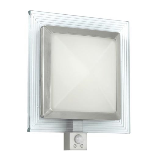 EGLO 88163 - Wandleuchte mit Sensor PALI 1xE27/15W + 1xLED/1,28W weiß