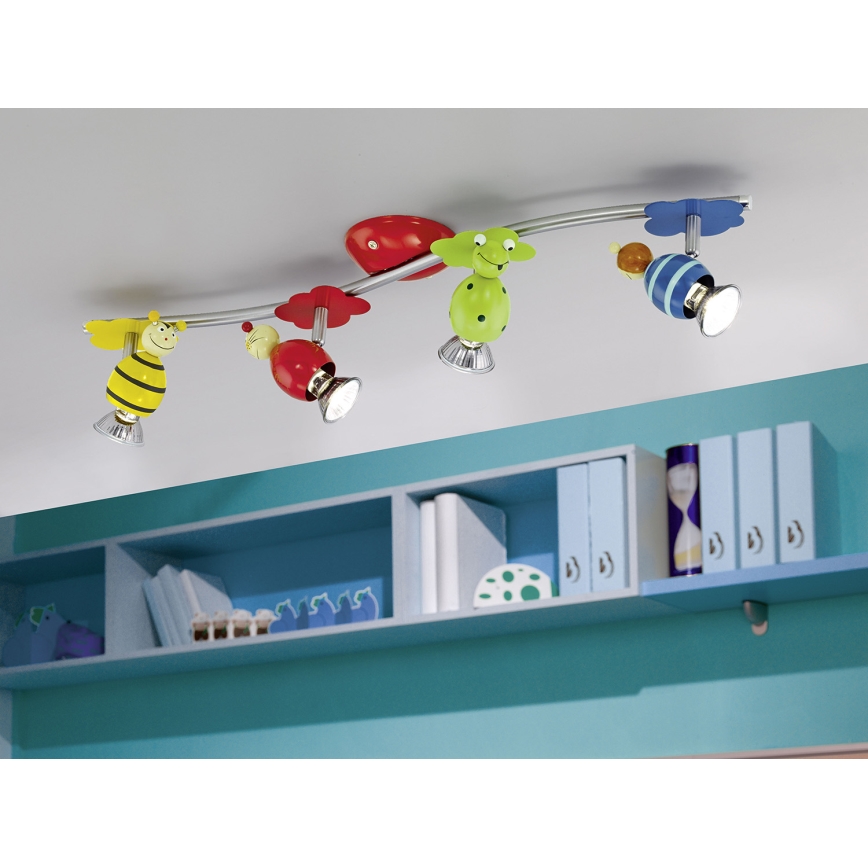 EGLO 88399 - Kinder Rampenlicht TAYA 4xGU10/50W