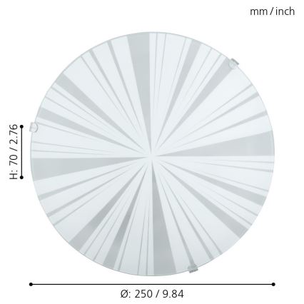 Eglo - Deckenleuchte 1xE27/60W/230V