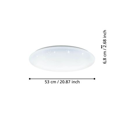 Eglo - Dimmbare LED-Deckenleuchte LED/44,8W/230V 2700-6500K ZigBee