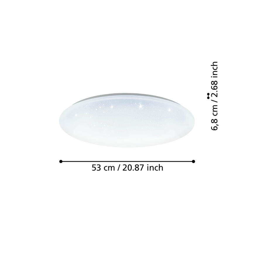 Eglo - Dimmbare LED-Deckenleuchte LED/44,8W/230V 2700-6500K ZigBee