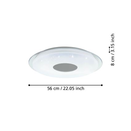 Eglo - Dimmbare LED-Deckenleuchte LED/44,8W/230V 2700-6500K ZigBee