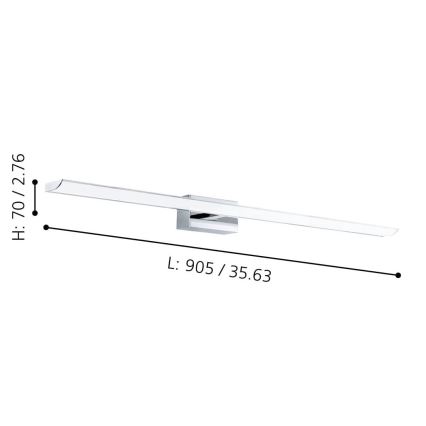 Eglo - LED RGBW Dimmbare Badspiegelbeleuchtung 21,5W/230V IP44 ZigBee