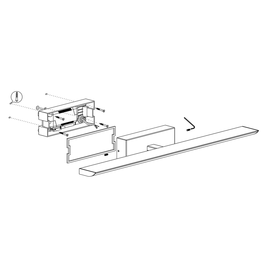 Eglo - LED RGBW dimmbare Badezimmer-Spiegelleuchte 21,5W/230V IP44 ZigBee