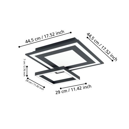 Eglo - Dimmbare LED-RGBW-Deckenleuchte LED/21,6W/230V ZigBee