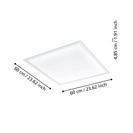 Eglo - Dimmbare LED-Deckenleuchte LED/33W/230V 2700-6500K weiß ZigBee