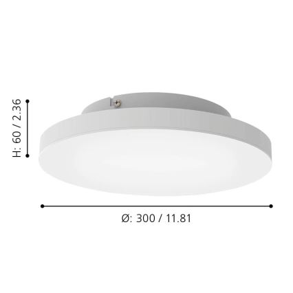 Eglo - Dimmbare LED-RGBW-Deckenleuchte LED/15,7W/230V ZigBee