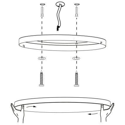 Eglo - Dimmbare LED-RGBW-Deckenleuchte LED/22,4W/230V ZigBee