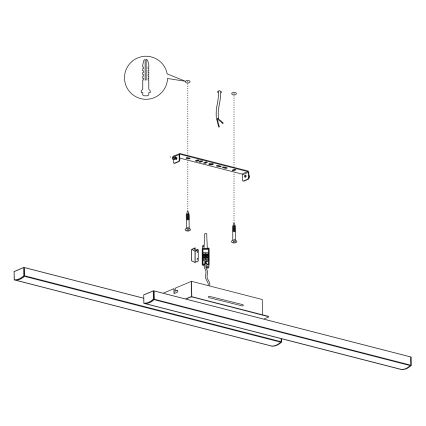 Eglo -  Dimmbare LED-RGBW-Deckenleuchte LED/32W/230V schwarz ZigBee