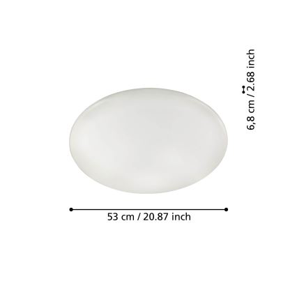 Eglo - Dimmbare LED-Deckenleuchte LED/44,8W/230V ZigBee