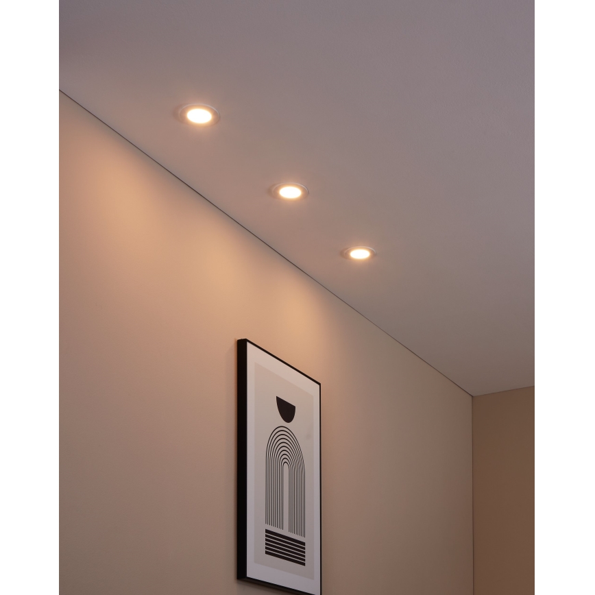 Eglo - SET 3x Dimmbare LED-Einbauleuchte FUEVA-Z  LED/2,8W/230V IP44