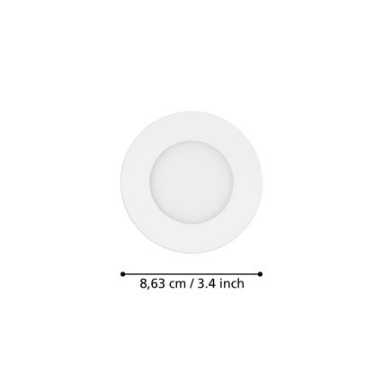 Eglo - SET 3x Dimmbare LED-Einbauleuchte FUEVA-Z  LED/2,8W/230V IP44