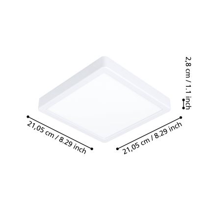 Eglo - Dimmbare LED-Deckenleuchte für Badezimmer LED/16,5W/230V 2700-6500K IP44 ZigBee