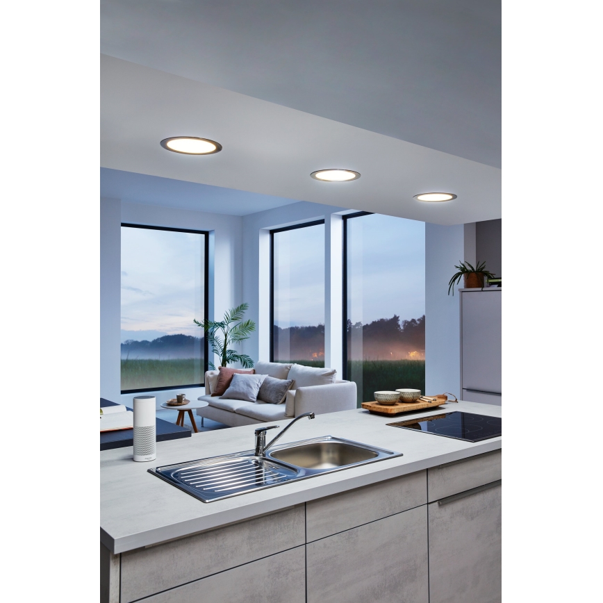 Eglo - LED-dimmbare Bad-Einbauleuchte LED/10,5W/230V 2700-6500K IP44 ZigBee Ø 16,5 cm