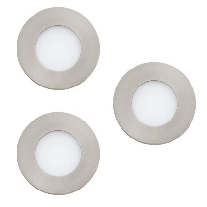 Eglo - 3er-Set dimmbare LED-Badezimmerleuchten FUEVA-Z 2,8W/230V IP44 Ø 8,5 cm