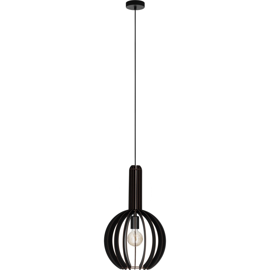 Eglo - Hängeleuchte an Schnur 1xE27/40W/230V d 31 cm schwarz
