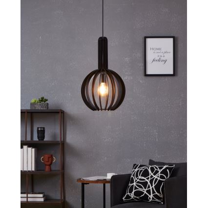 Eglo - Hängeleuchte an Schnur 1xE27/40W/230V d 31 cm schwarz
