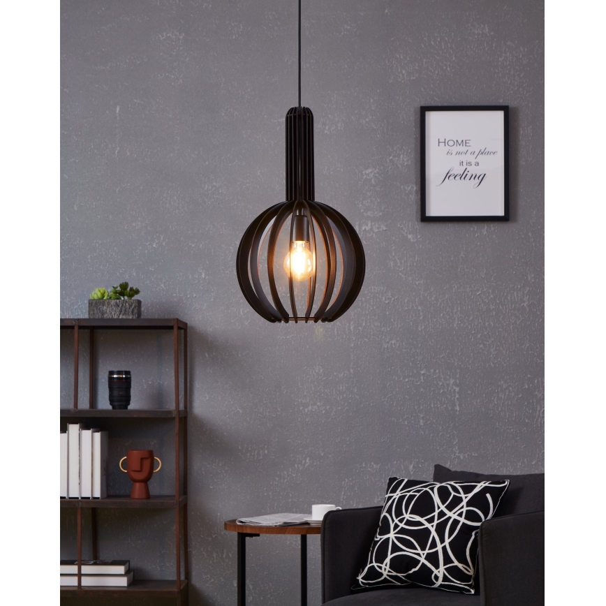 Eglo - Hängeleuchte an Schnur 1xE27/40W/230V d 31 cm schwarz