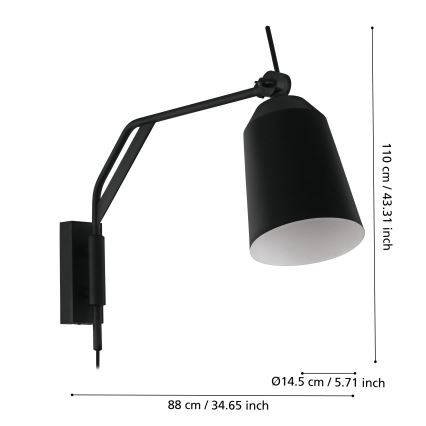 Eglo - Wandlampe 1xE27/40W/230V