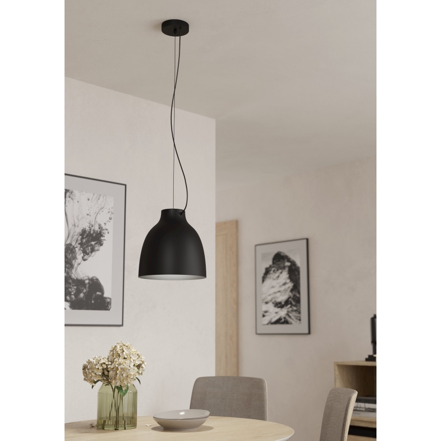 Eglo - Hängeleuchte an Schnur 1xE27/40W/230V schwarz