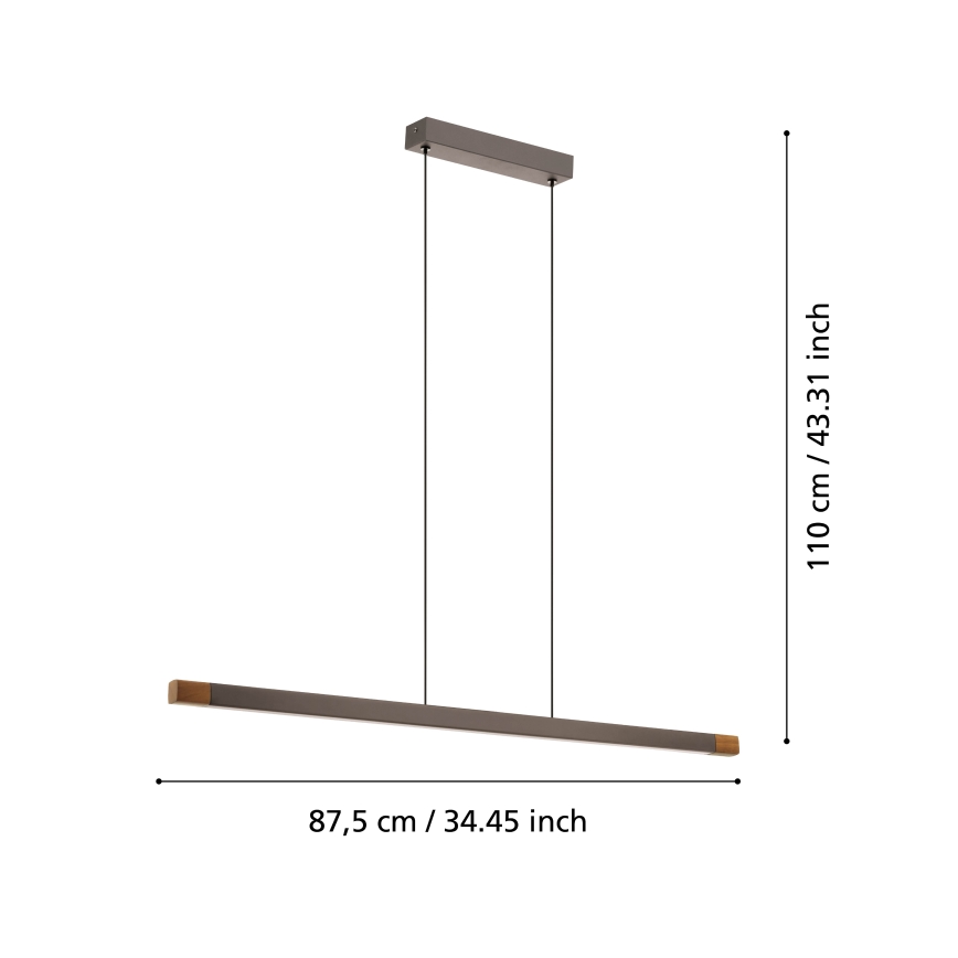 Eglo - Dimmbare LED-Hängeleuchte LED/18W/230V 3000K