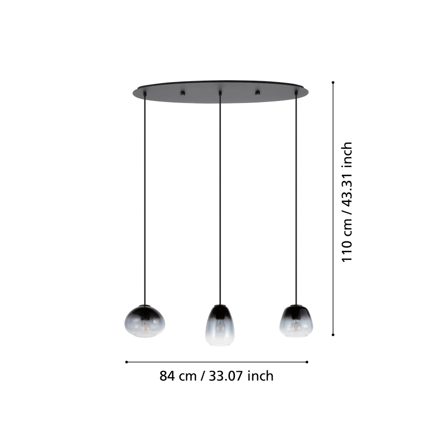 Eglo - Deckenleuchte an Kabel 3xE27/40W/230V