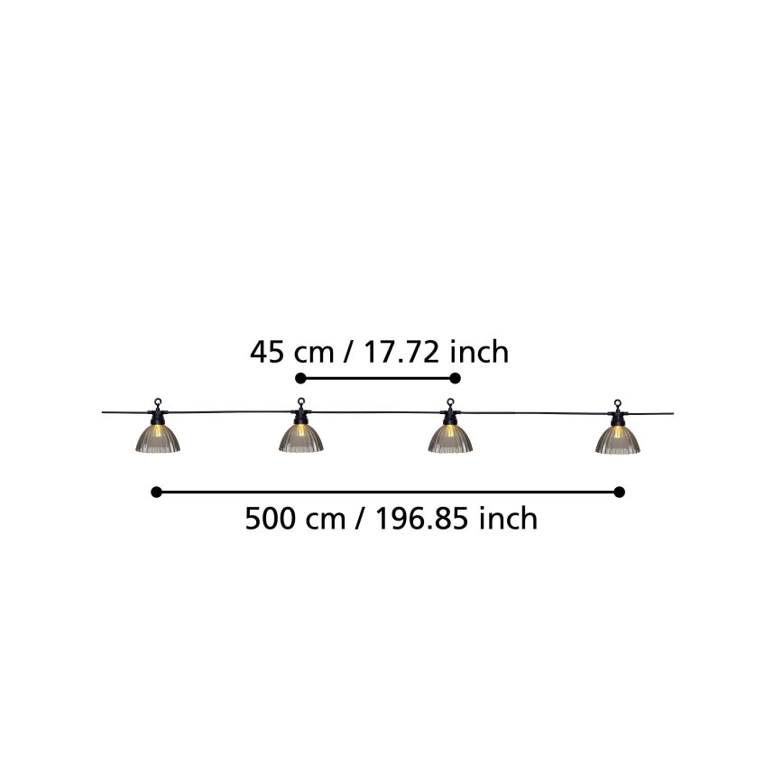 Eglo - LED Außen-Dekokette 12xLED/0,066W/3,2V IP44