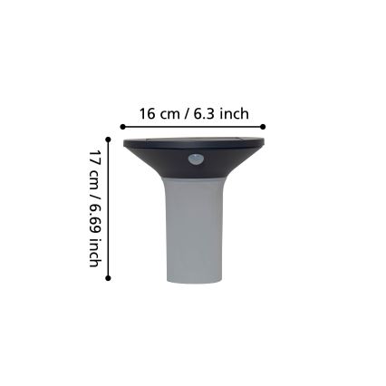 Eglo - LED Solar-Außenleuchte mit Sensor 6xLED/0,03W/3,7V IP44