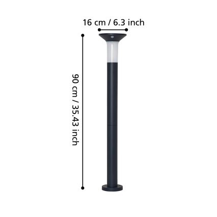 Eglo - Outdoor-LED-Solarleuchte mit Sensor 6xLED/0,03W/3,7V 1500 mAh IP44