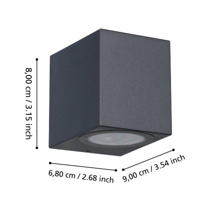 Eglo - LED-Wandleuchte für den Außenbereich 1xGU10/4,6W/230V IP44