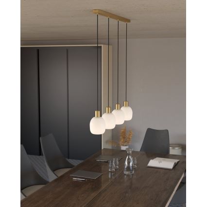 Eglo - Hängeleuchte an Seil 4xE27/40W/230V