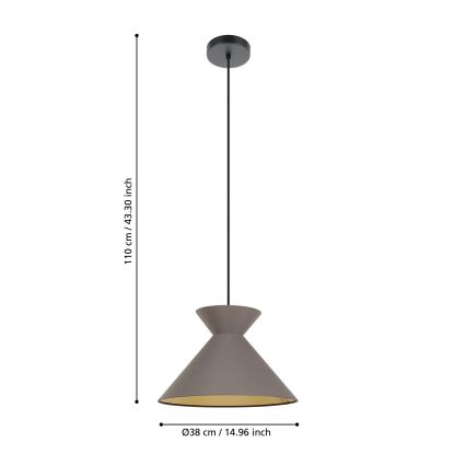 Eglo - Hängeleuchte an Schnur 1xE27/40W/230V