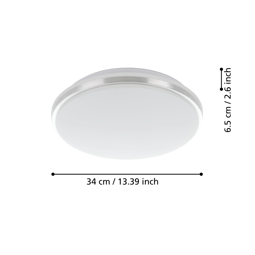 Eglo - LED-Deckenleuchte für Badezimmer LED/15,6W/230V IP44 glänzendes Chrom