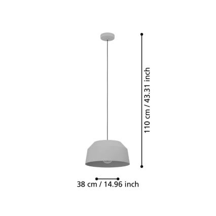 Eglo - Hängeleuchte an Schnur 1xE27/40W/230V d 38 cm