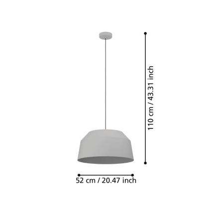 Eglo - Hängeleuchte an Kabel 1xE27/40W/230V Ø 52 cm