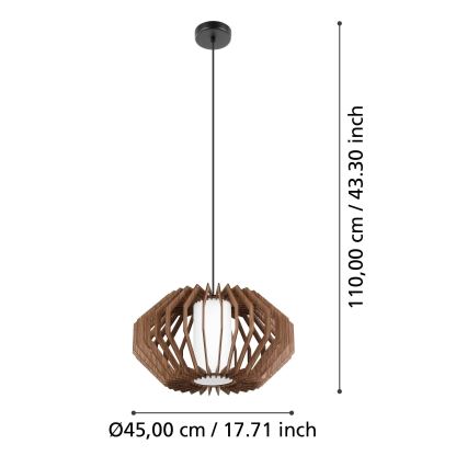 Eglo - Hängeleuchte an Kabel 1xE27/40W/230V