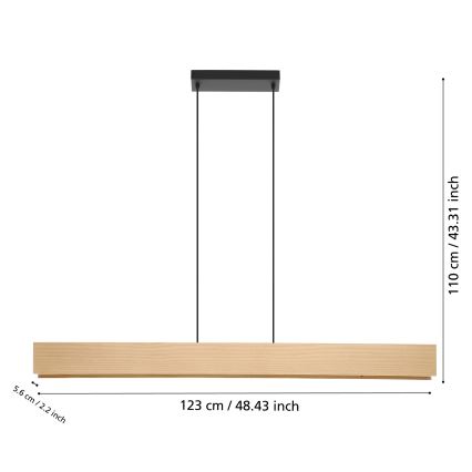 Eglo - Dimmbare LED-RGBW-Hängeleuchte LED/35W/230V 2700-6500K