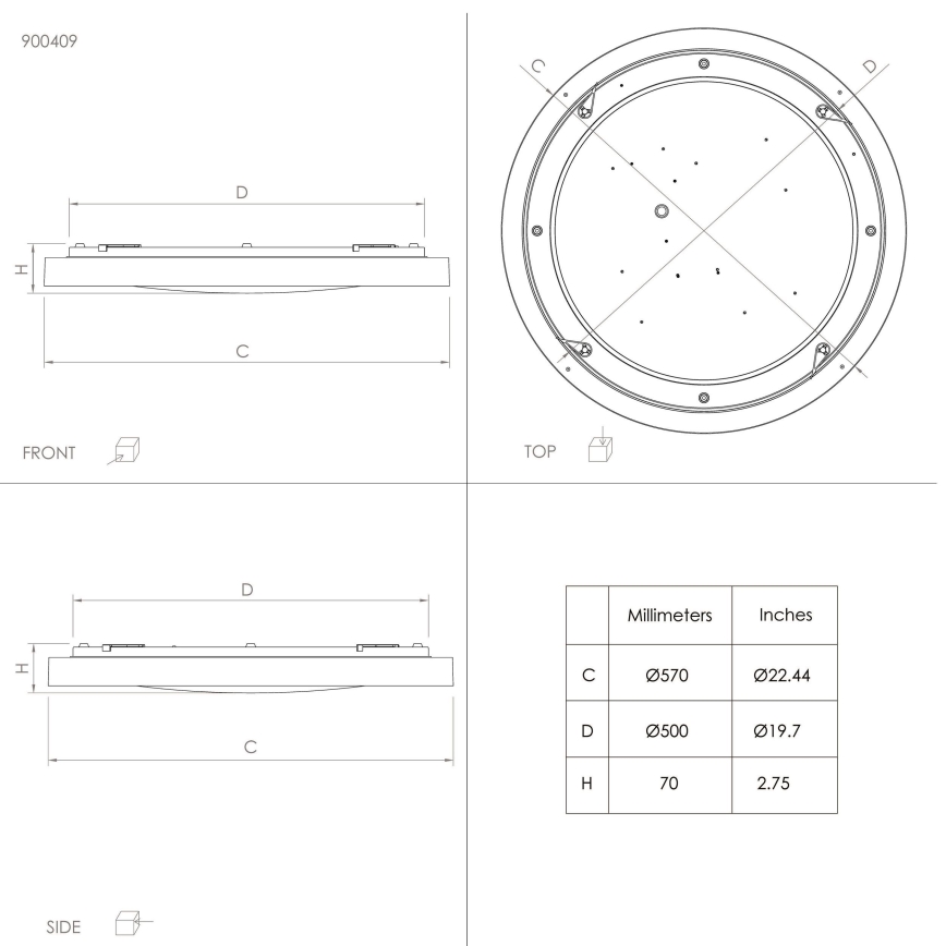Eglo – Dimmbare LED-RGBW-Deckenleuchte LED/34,5W/230V 2700-6500K