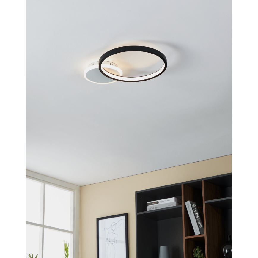 Eglo – Dimmbare LED-Deckenleuchte LED/15W/230V schwarz + Fernbedienung