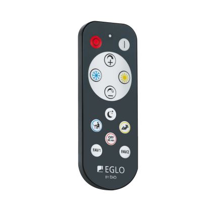 Eglo – Dimmbare LED-Deckenleuchte LED/15W/230V schwarz + Fernbedienung