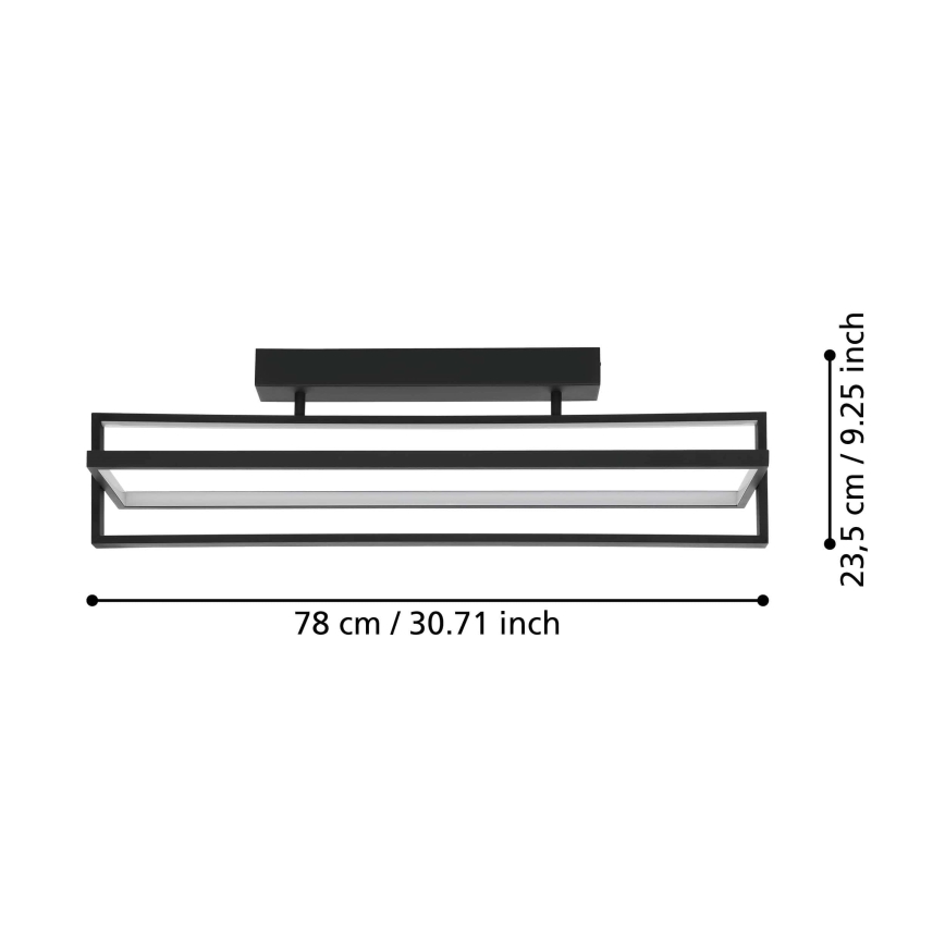 Eglo – Dimmbare LED-Deckenleuchte LED/34W/230V + Fernbedienung