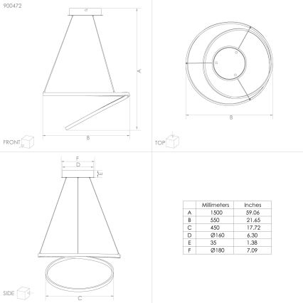 Eglo - LED-Hängeleuchte LED/36W/230V