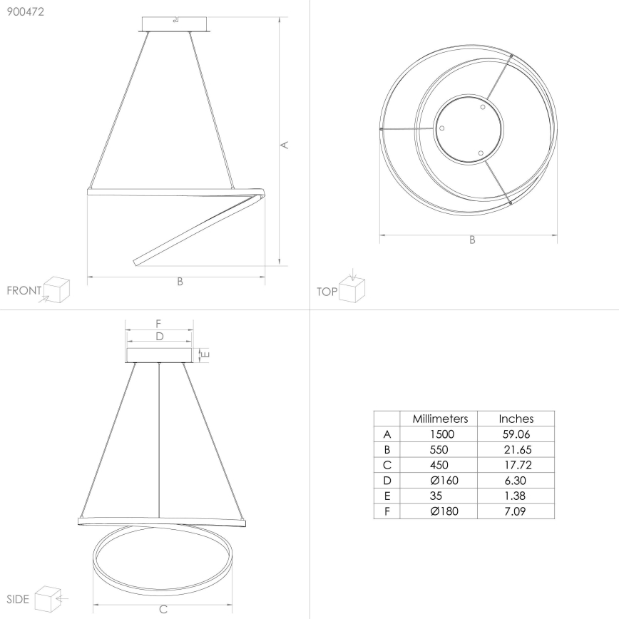 Eglo - LED-Hängeleuchte LED/36W/230V