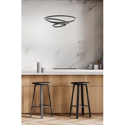 Eglo – Dimmbare LED-Hängeleuchte an einer Schnur LED/43,2W/230V schwarz