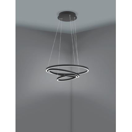 Eglo – Dimmbare LED-Hängeleuchte an einer Schnur LED/43,2W/230V schwarz