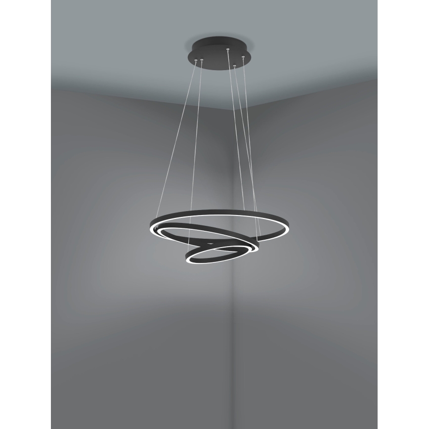 Eglo – Dimmbare LED-Hängeleuchte an einer Schnur LED/43,2W/230V schwarz