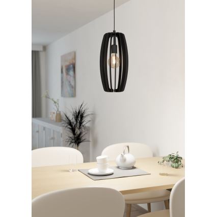 Eglo - Hängeleuchte an Kabel 1xE27/40W/230V schwarz